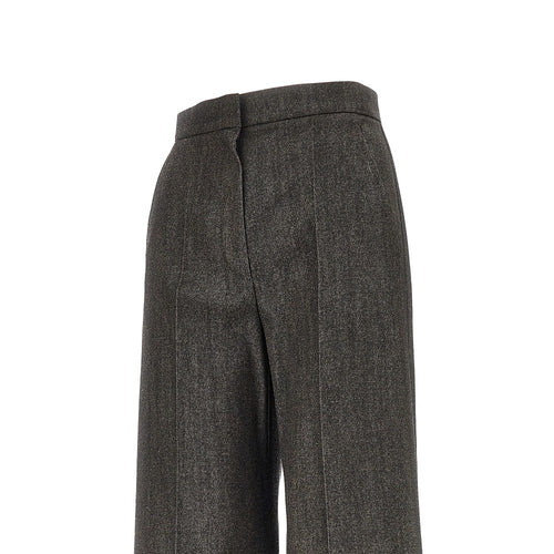 MAX MARA Denim effect wool tailored pants