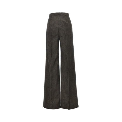 MAX MARA Denim effect wool tailored pants