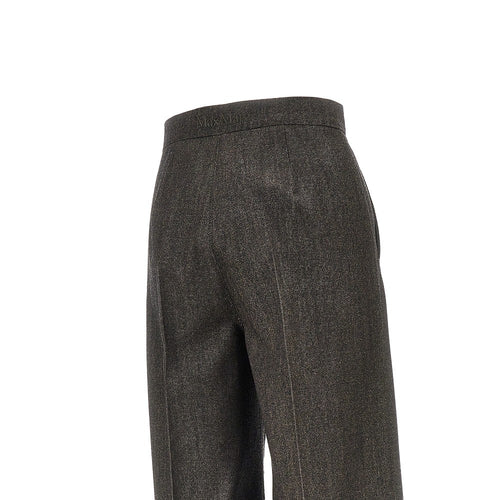 MAX MARA Denim effect wool tailored pants