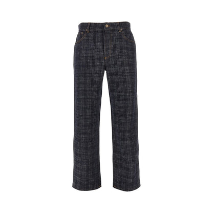 BURBERRY Check denim Loose Fit jeans