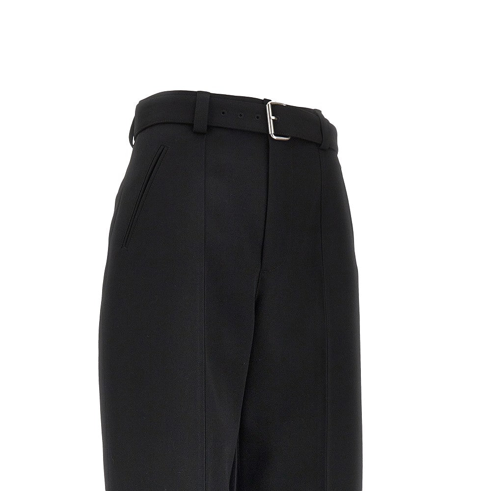 BOTTEGA VENETA Compact wool pants with belt