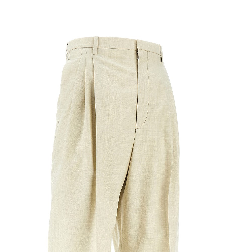 BOTTEGA VENETA Mélange wool and cotton pants