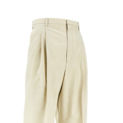 BOTTEGA VENETA Mélange wool and cotton pants