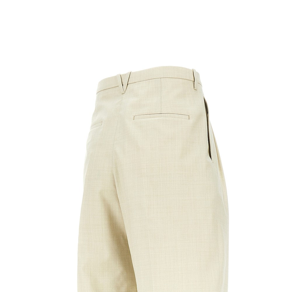 BOTTEGA VENETA Mélange wool and cotton pants
