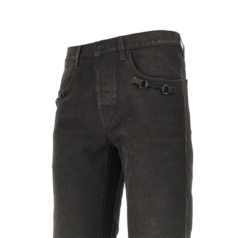Gucci Flared jeans with Horsebit details