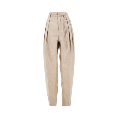 BOTTEGA VENETA Light wool pants with belt