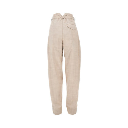 BOTTEGA VENETA Light wool pants with belt