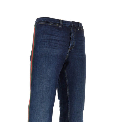GUCCI Denim jeans with Web Ribbon