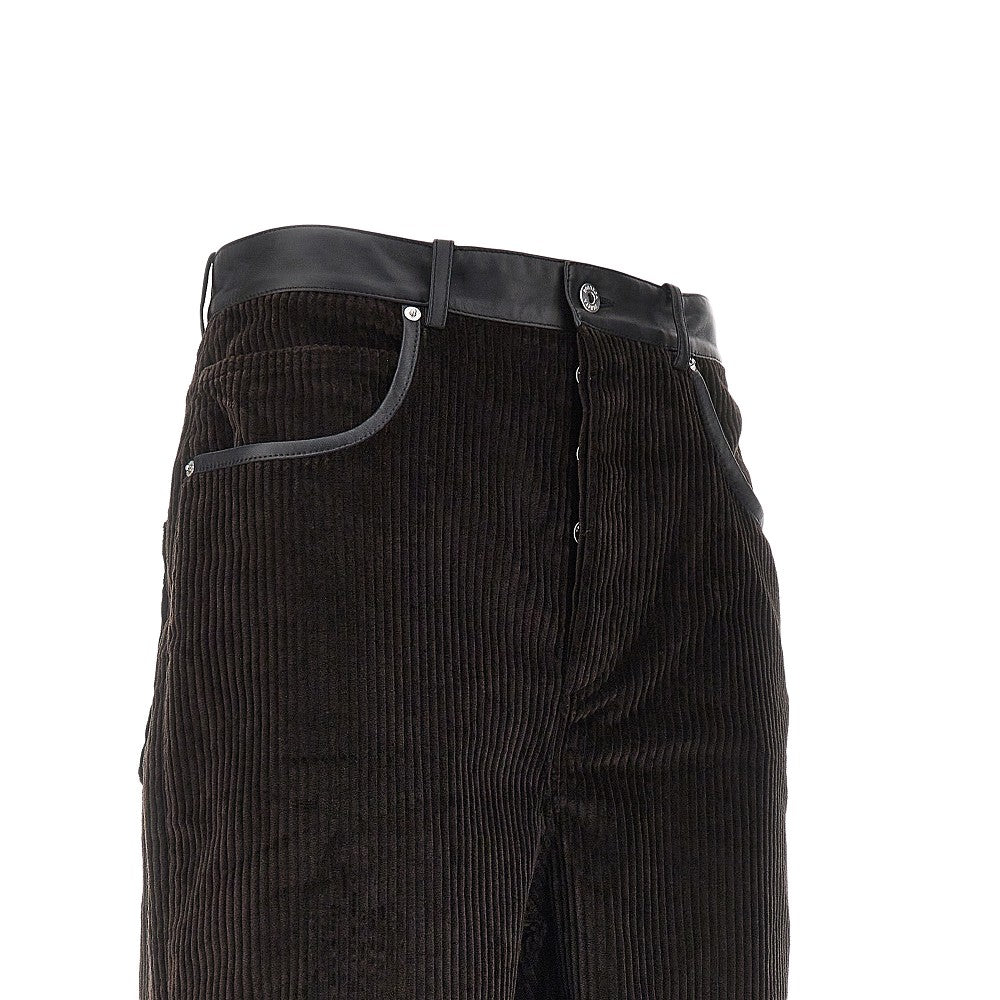 Bottega Veneta Corduroy pants with nappa details