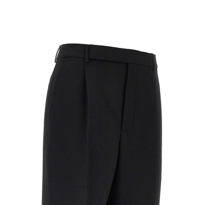 SAINT LAURENT Wool grain de poudre pants