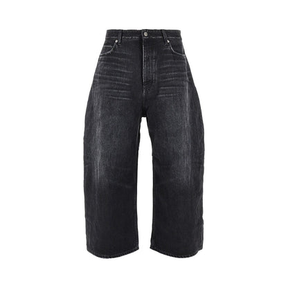 BALENCIAGA Curved wide leg jeans