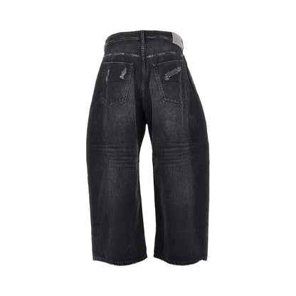 BALENCIAGA Curved wide leg jeans
