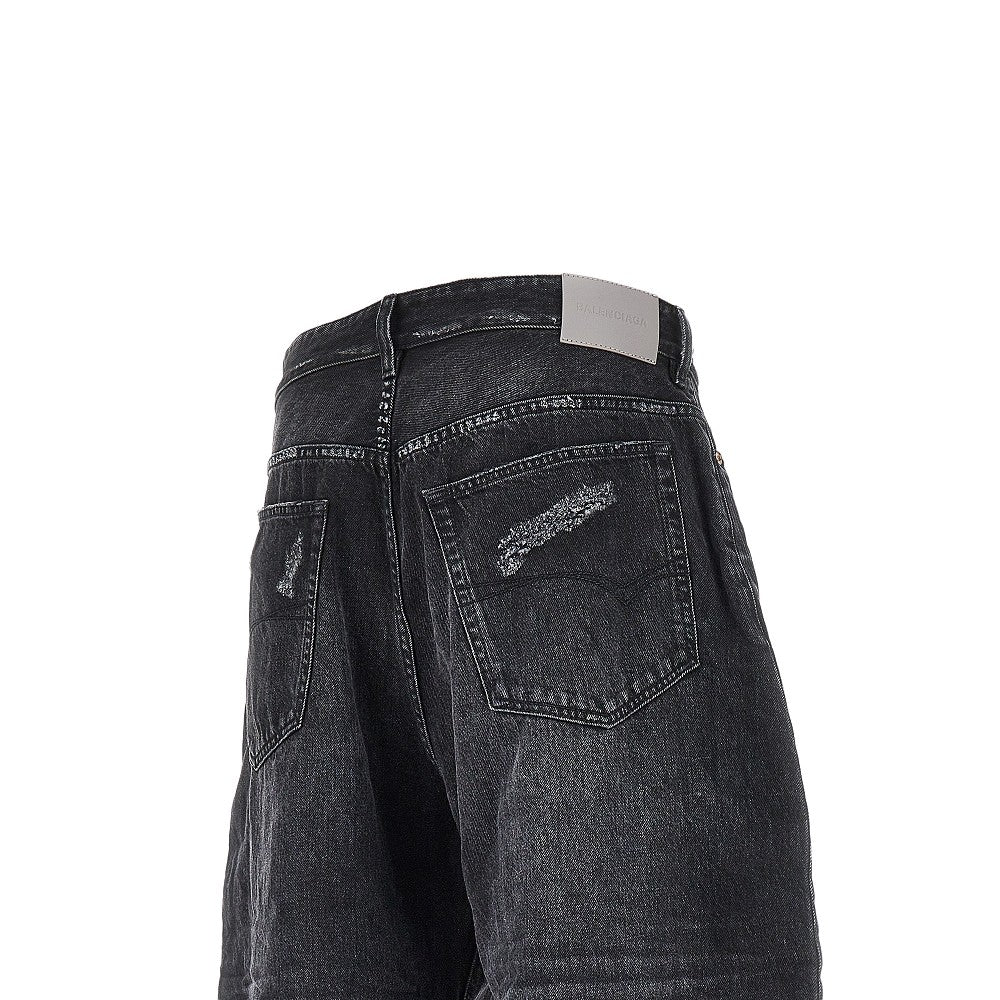 BALENCIAGA Curved wide leg jeans