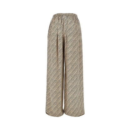 BALENCIAGA Silk pants with Monogram print