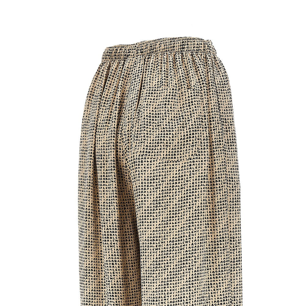 BALENCIAGA Silk pants with Monogram print