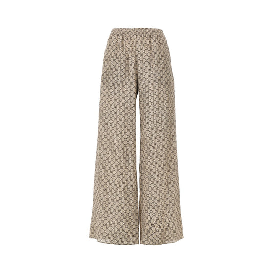Gucci GG silk wide-leg pants