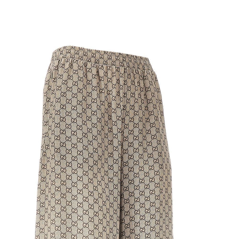 Gucci GG silk wide-leg pants