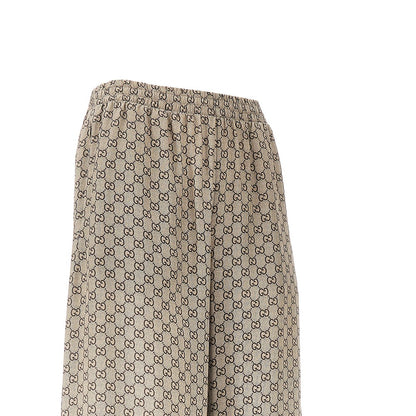 Gucci GG silk wide-leg pants