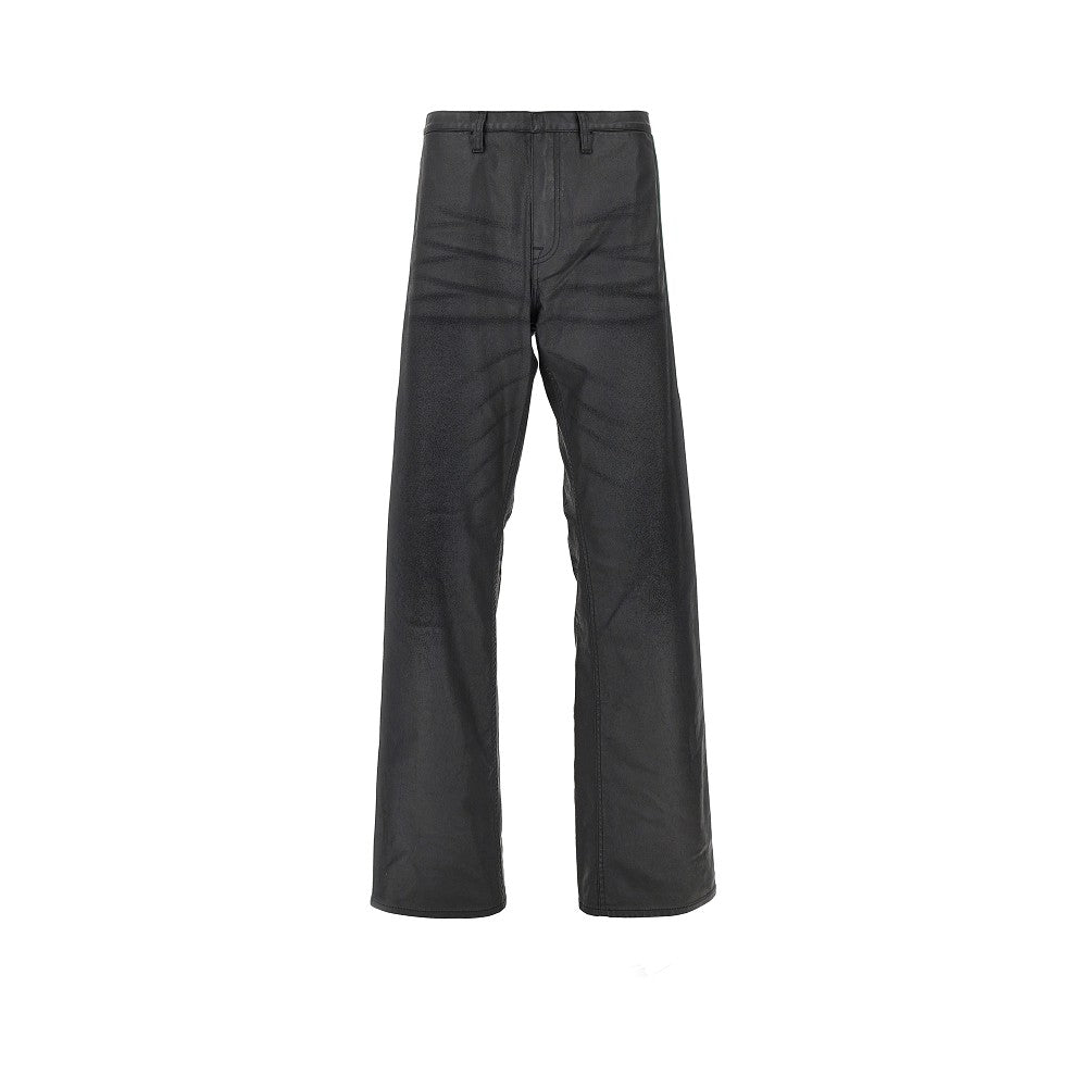 Gucci Coated twill pants with Web bands