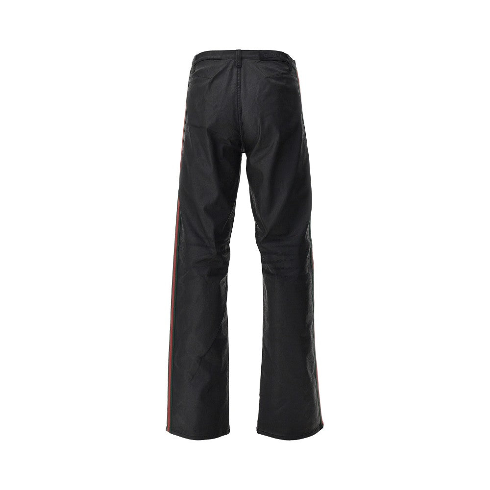 Gucci Coated twill pants with Web bands