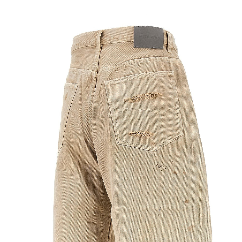 Balenciaga Stained effect denim pants