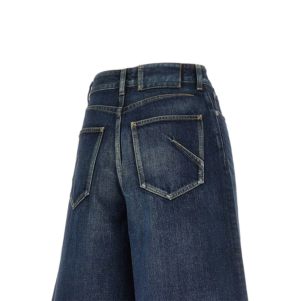 ALAIA Denim palazzo shorts