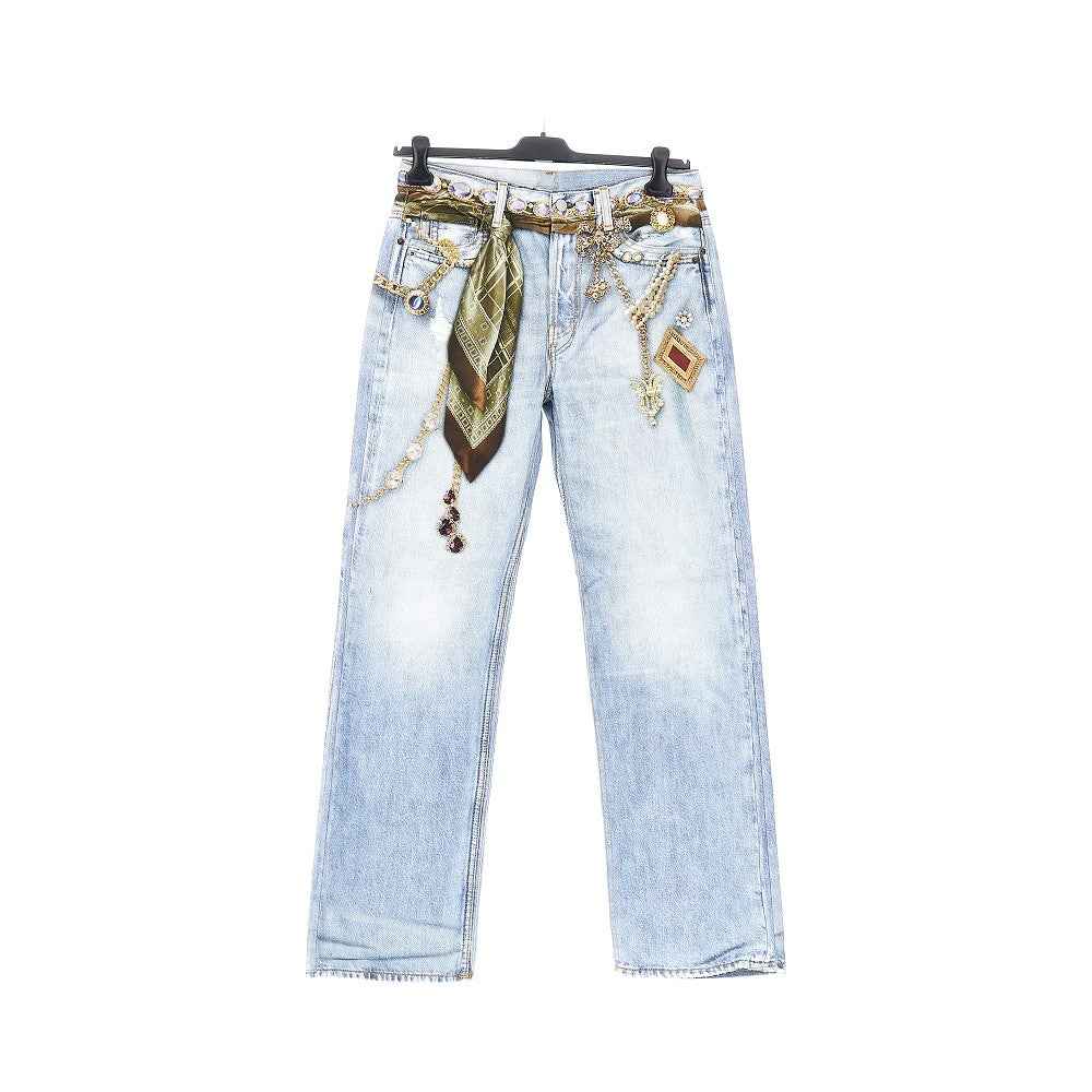 Acne Studios Trompe-l'oeil print straight leg jeans