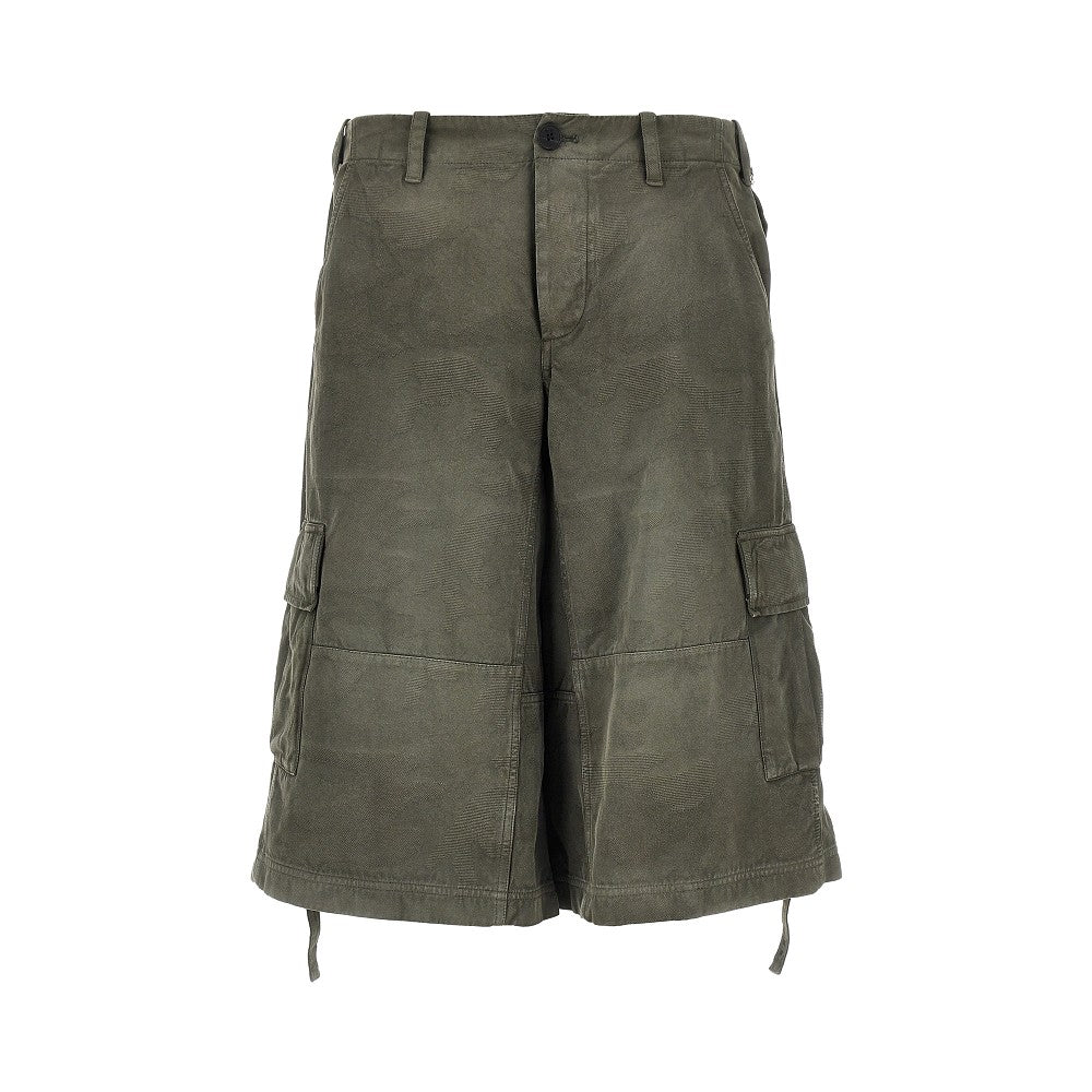 FENDI Cotton bermuda shorts with jacquard motif