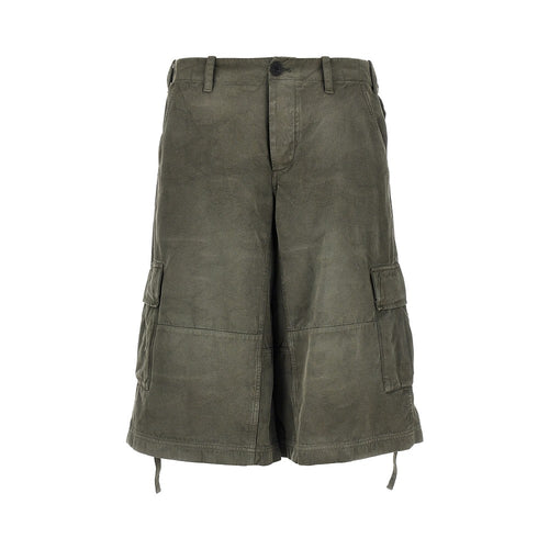 FENDI Cotton bermuda shorts with jacquard motif