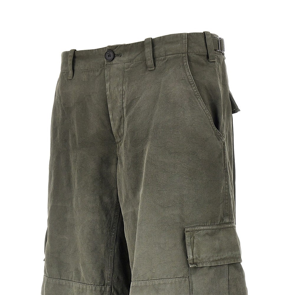 FENDI Cotton bermuda shorts with jacquard motif