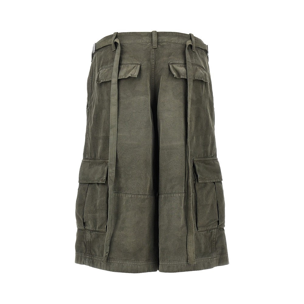 FENDI Cotton bermuda shorts with jacquard motif