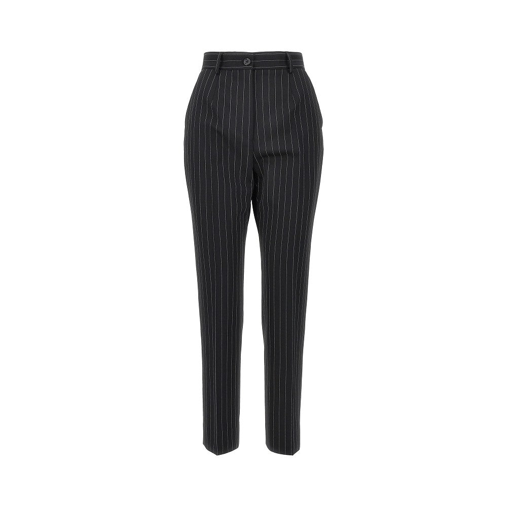 DOLCE&GABBANA Pinstriped stretch wool pants