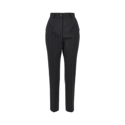 DOLCE&GABBANA Pinstriped stretch wool pants