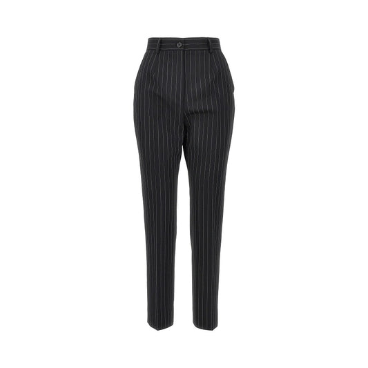 DOLCE&GABBANA Pinstriped stretch wool pants