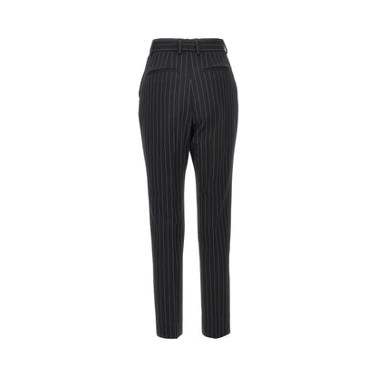 DOLCE&GABBANA Pinstriped stretch wool pants