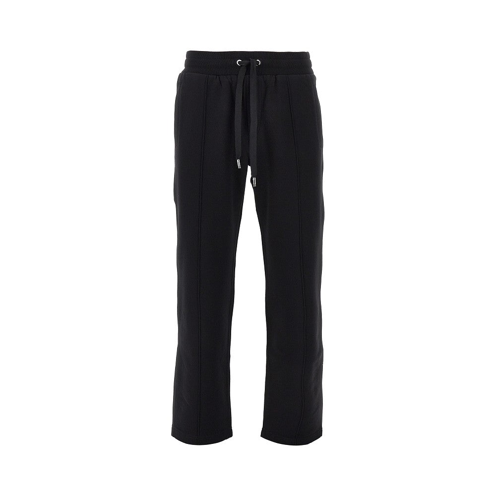 DOLCE&GABBANA French terry pants with logo plate