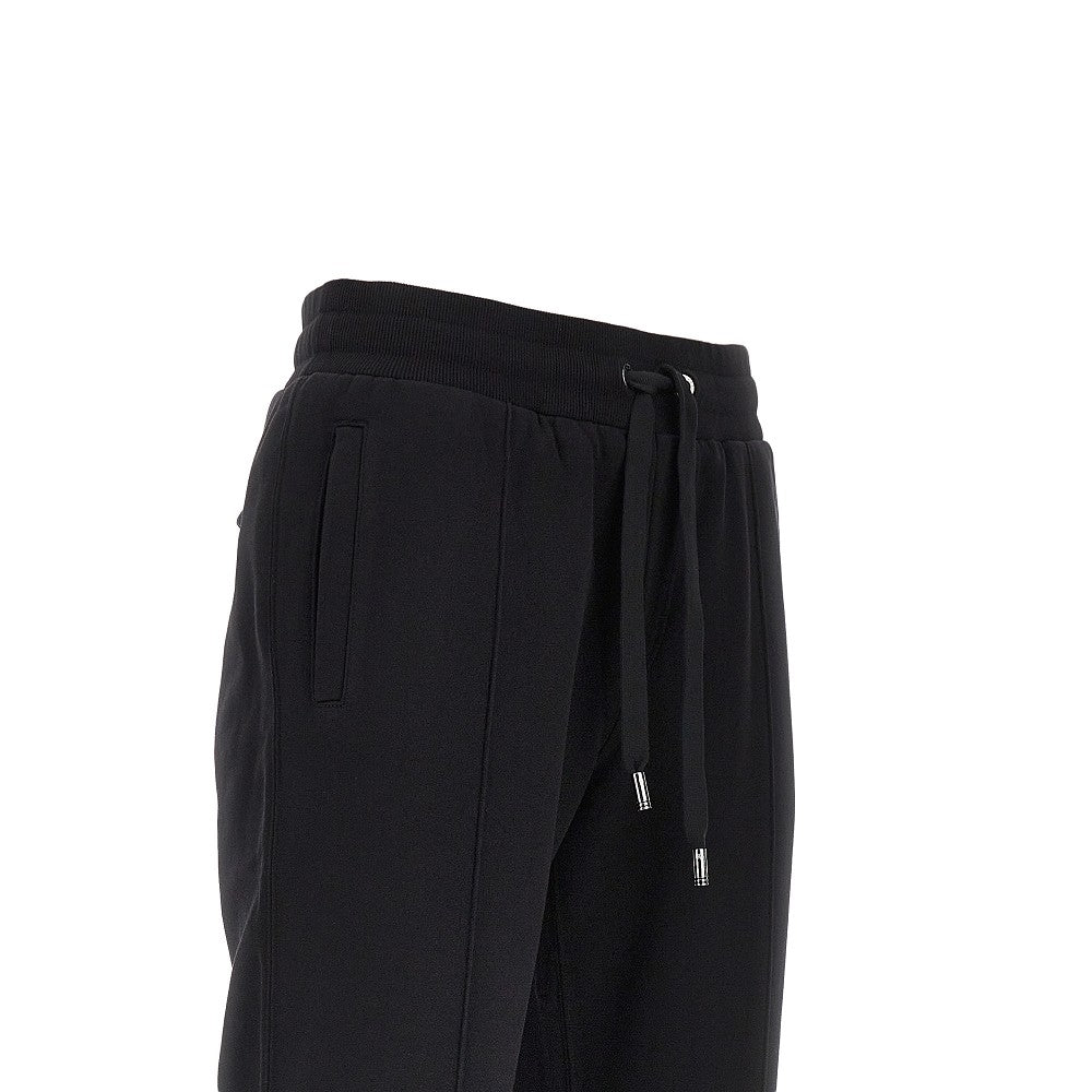 DOLCE&GABBANA French terry pants with logo plate