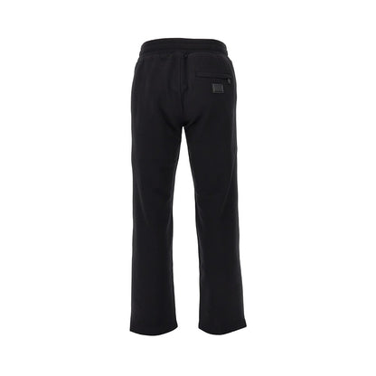 DOLCE&GABBANA French terry pants with logo plate