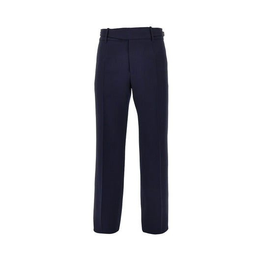 DOLCE&GABBANA Wool pants with waist straps