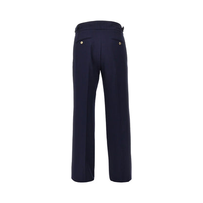 DOLCE&GABBANA Wool pants with waist straps