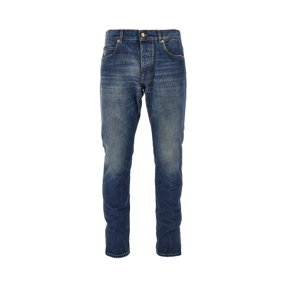 DOLCE&GABBANA Regular Fit jeans with logo plate