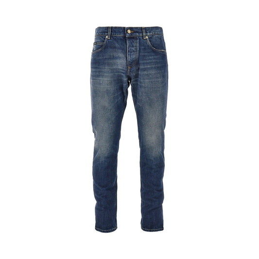 DOLCE&GABBANA Regular Fit jeans with logo plate