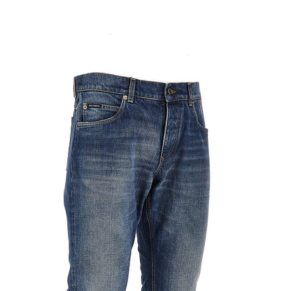 DOLCE&GABBANA Regular Fit jeans with logo plate