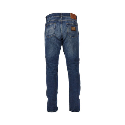 DOLCE&GABBANA Regular Fit jeans with logo plate