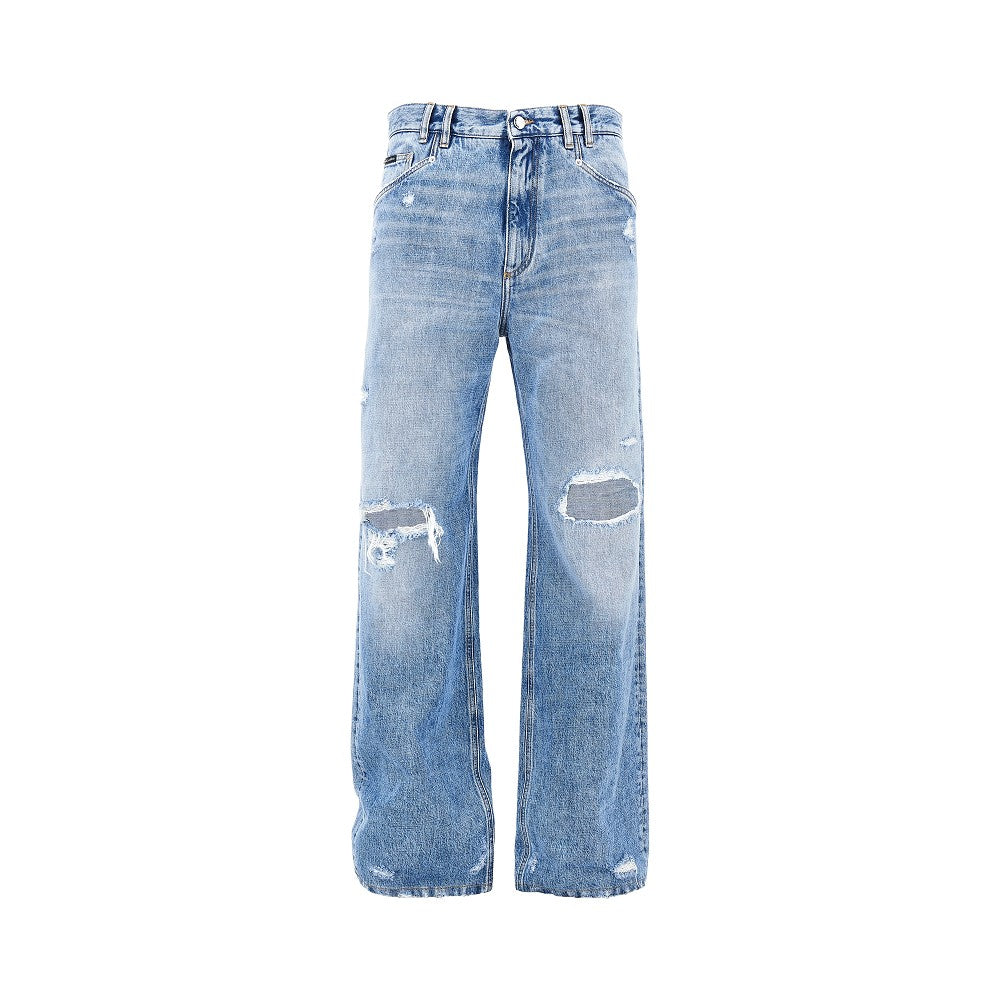 DOLCE&GABBANA Distressed denim Over pants