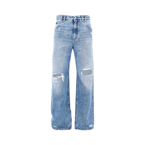 DOLCE&GABBANA Distressed denim Over pants