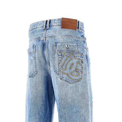 DOLCE&GABBANA Distressed denim Over pants