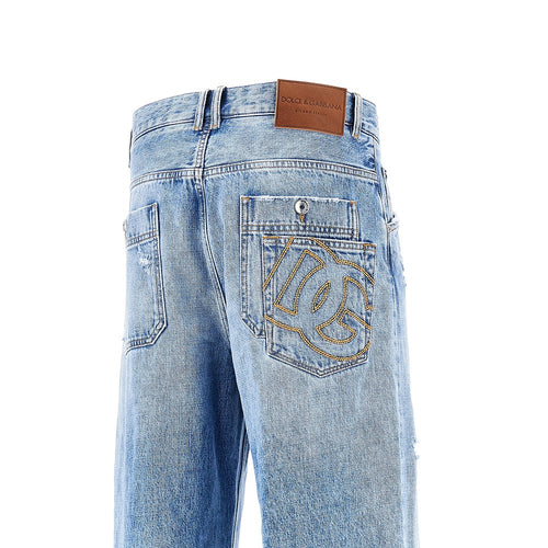 DOLCE&GABBANA Distressed denim Over pants