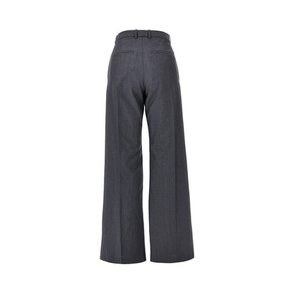JIL SANDER Draped-effect fil-à-fil wool pants