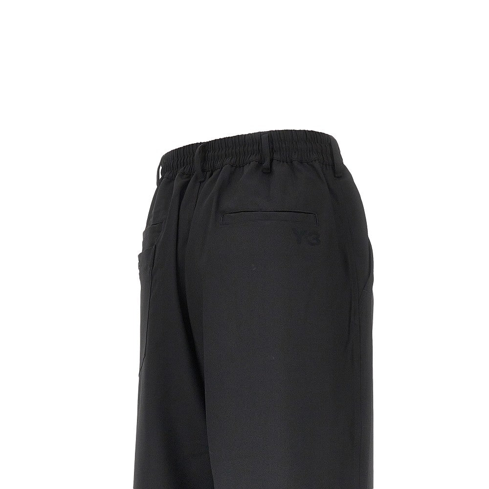 Y3 Straight leg wool-blend pants
